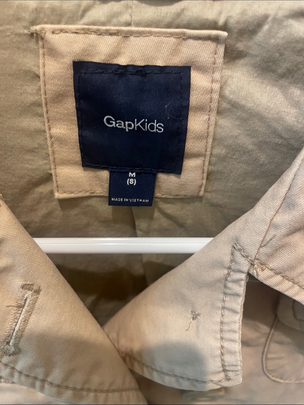 GAP Kids Khaki Trench Jacket with Navy Label - Picture 2 of 3